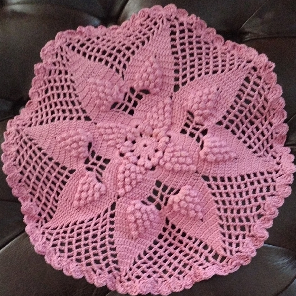 Pink Crochet Doily